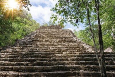 Private Coba & Jungle Adventure: Zipline, Rappel & Cenote - First stop: Cobá Ruins, paths by bicycle, and the pyramid choice