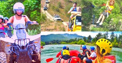 Rafting, Quad or Buggy Ride, Zipline, Jeep Tour Super Combo - The Start: Hotel Pickup, a 70 km Transfer, and the Gear Brief