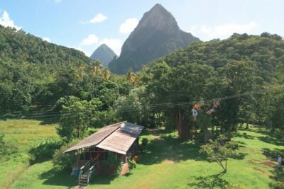 St. Lucia Morne Coubaril Estate Zipline Experience - What You’ll See From the Tree Platforms Over Soufrière