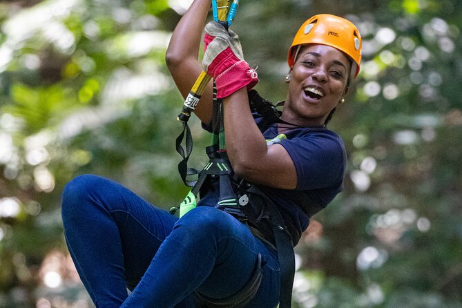 St Lucia Ultimate 3: Aerial Tram, Zipline and Hiking at Rainforest Adventures - Zipline course: 8 continuous lines through treetops