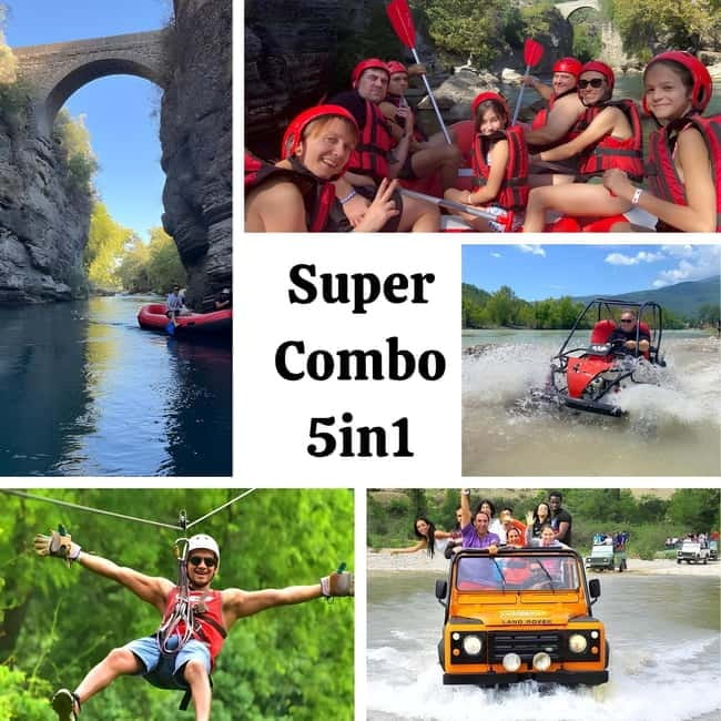 Super Combo 5in1 Jeep, Rafting, Buggy, Zipline and Canyon - Köprülü Canyon rafting and zipline: why this combo works