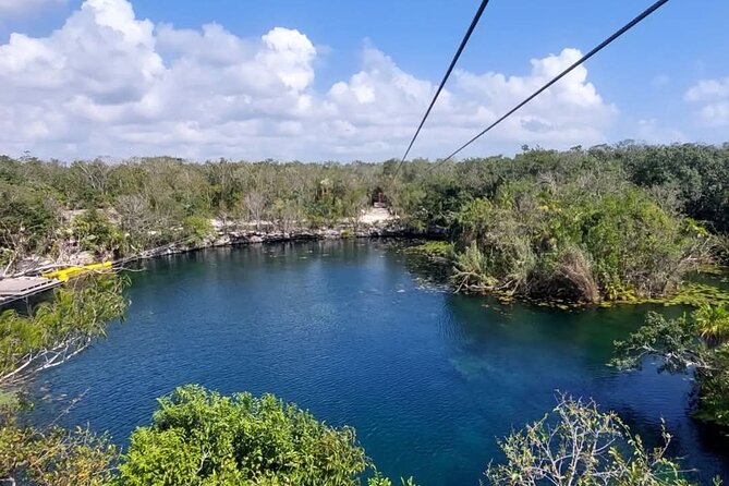 Tankah Mayan Village Zipline Nature Park - The Zipline Segment: Three Above the Lagoon Plus a Water Line