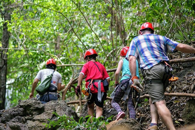 Thrilling Zipline Adventures at Thai'd Up in Krabi's Lush Jungle - Half-day Zone A + B: tree ladders and a 60-meter abseil