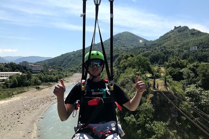 Tirana Zipline Adventure in Petrelë – Albania’s First Zipline - The Actual Flight Route: Erzen River Views and Petrelë Castle Sightlines