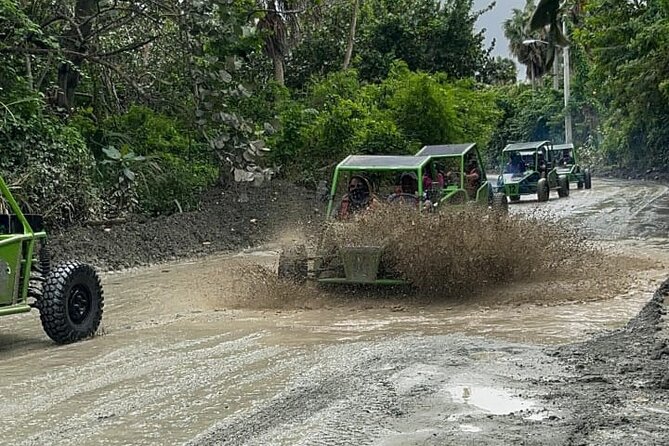 Triple Adventure Zipline Waterfalls & Buggy - Two-Person Buggy Through Mud: Fields, Rivers, and a Beach Reset