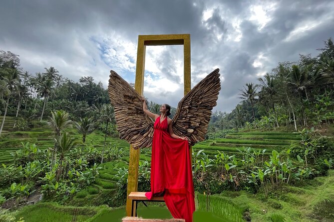 Ubud: Zipline, Bali Swing, and Sky Bike in a Private Rice Terrace - U Fun Field: where the Ubud swings and Wings of Bali photos happen