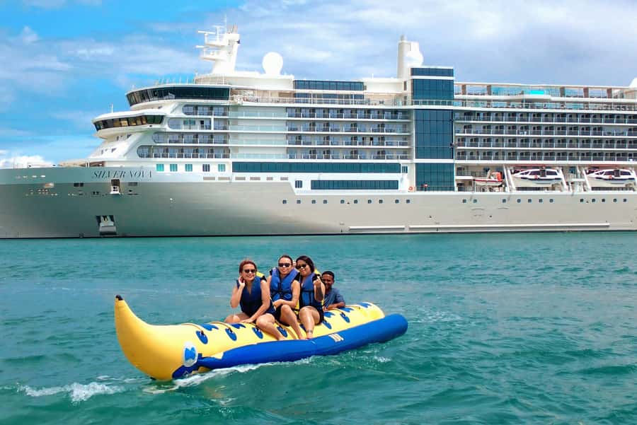 Ubud Zipline & Watersport (Jetski, Parasailing, BananaBoat) - Banana boat: the laughs, the splashes, and the shared chaos