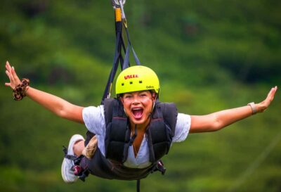 Vallé Advenature Park: Signature Zipline - The views you get: waterfalls, lagoons, and nature from above
