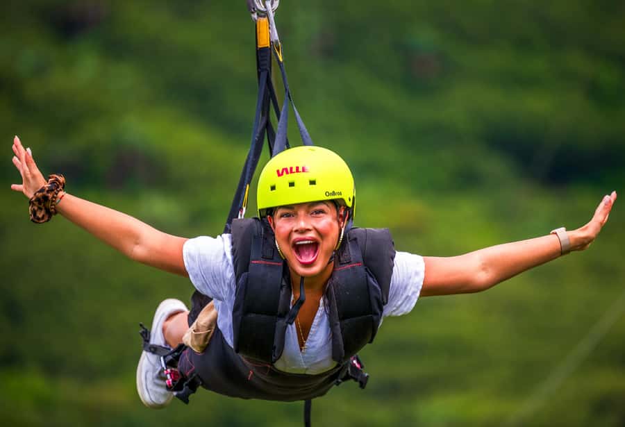 Vallé Advenature Park: Signature Zipline - The views you get: waterfalls, lagoons, and nature from above