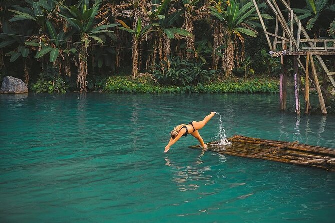 Vang Vieng Tour A Blue lagoon 3 with Caves and Zipline - Nam Song River kayaking: 5 km of scenery between adrenaline stops
