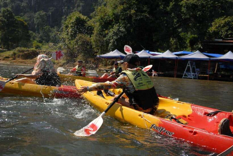 Vang Vieng: Zipline, Cave Tube, Trek, Kayak and Blue Lagoon - Blue Lagoon 1: swim, cool off, and reset your day