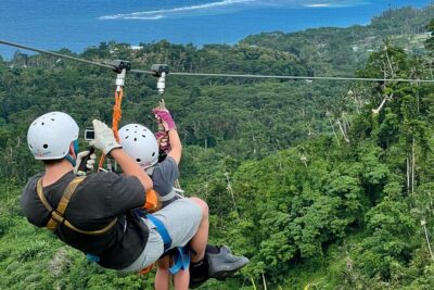 Vanuatu Jungle Zipline, Swing and Skybridge Combo with Transfer - Flying the Canopy on Six Ziplines Over 1 km