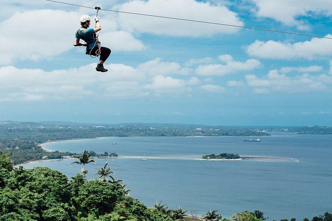 Vanuatu Jungle Zipline with Transfers - The Main Ride: Canopy Platforms, 80m Canyon, and Suspension Bridges