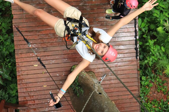 World A+ (Zipline 32 Platforms + Roller + Sky Walk with World Set Menu ) - Taking a Breather on the Rainforest Sky Walk
