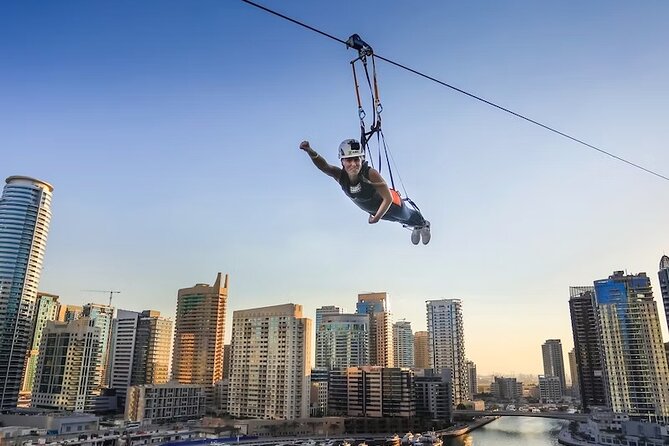 XLine Dubai Marina Zipline Ride with Transfers Options - Photo and video options: getting memories without trying to hold a phone