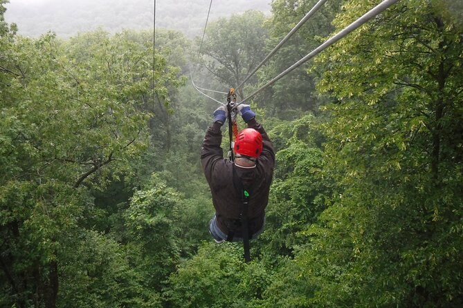 Zipline Adventure in Galena, Illinois - The final choice: free-fall jump or rappel to the ground