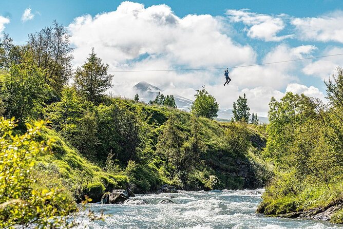 Zipline Adventure Through Glerárgil River Canyon in Akureyri Town - The trail between platforms: five ziplines plus walking