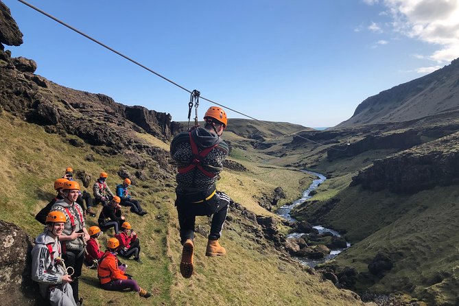 Zipline and Hiking Adventure Tour in Vík - Gear up fast: helmet and harness done right