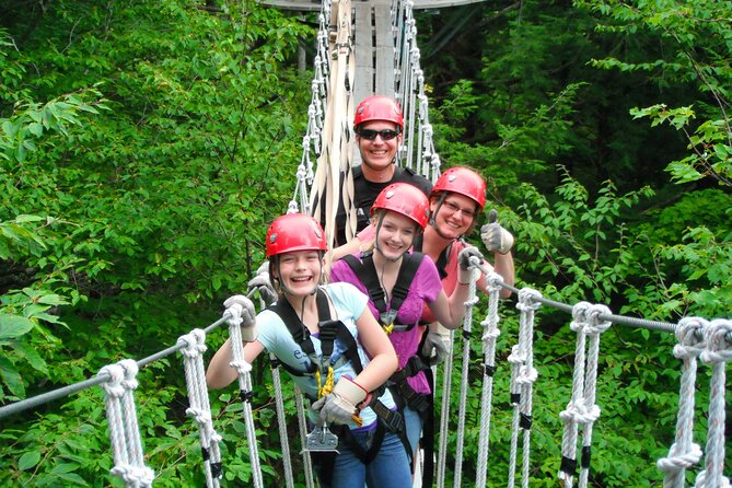 Zipline Canopy Tour- ArborTrek at Smugglers Notch Resort - The course run: how the 2.5 to 3 hours typically flow