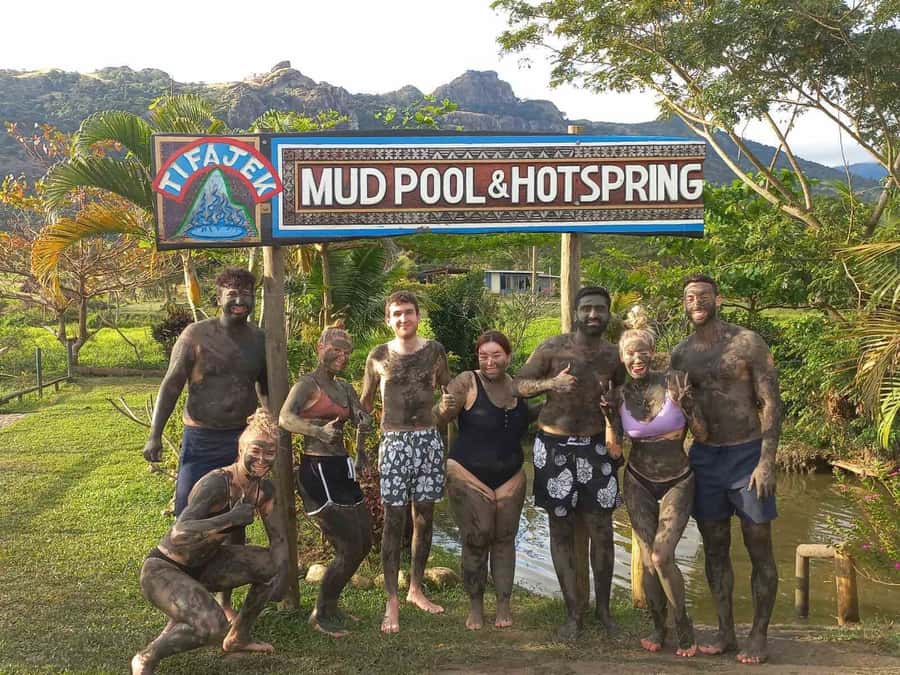 Zipline, Cave, Seaview & Mud Spa Tour with Lunch Included - Sabeto Hot Springs and Mud Pool: Natural Mud, Soak Time, Optional Massage