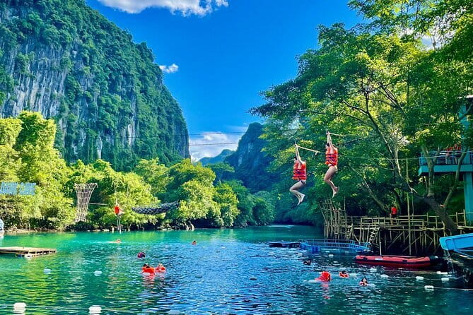 Zipline Dark cave & Paradise cave: Full-day Exploration - Pickup in Dong Hoi and the drive to Phong Nha