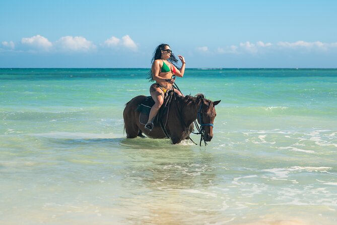 Zipline, Dunn’s River Falls, Bamboo Rafting & Horseback Ride Tour - St. Ann’s Bay Horseback Ride and Ocean Swim