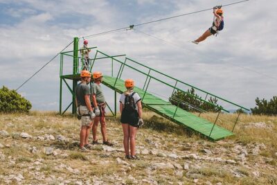 Zipline Experience Krk - The Baby Zipline Practice: Learning the Monkey Style
