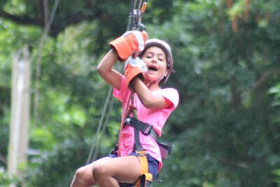 Zipline Experience & Obstacle Course at Harrison's Cave by Chukka - Getting started at Allen View: film, pickup, and safety gear