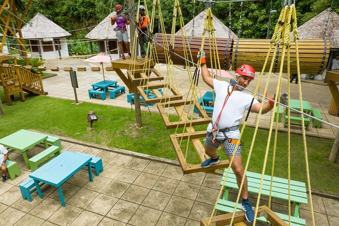 Zipline Experience & Obstacle Course at Harrison's Cave by Chukka - Green Monkey Pool Bar & Grill: snacks, drinks, and cooling off