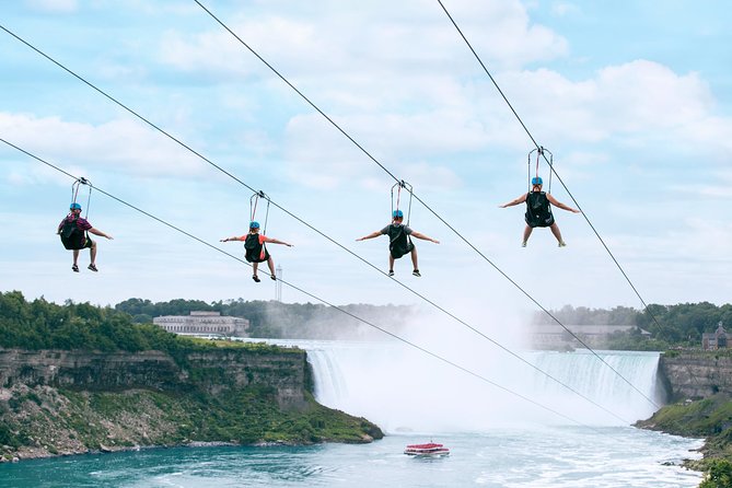 Zipline To The Falls in Niagara Falls, Canada - The MistRider Zipline Ride: 2,200 feet above the gorge