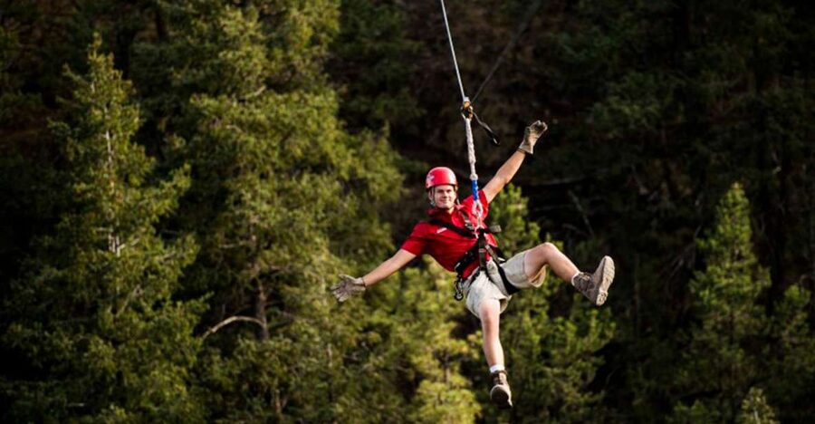 Zipline Tour: Colo-Rad - Five ziplines over Gregory Gulch: what the heights and distances feel like